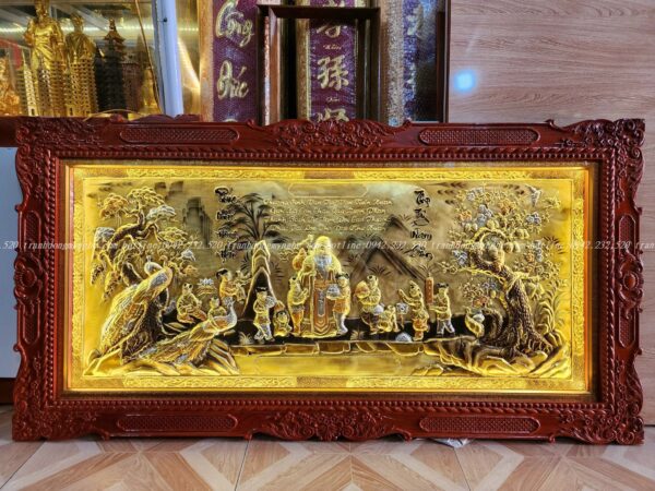 tranh đồng xước nền