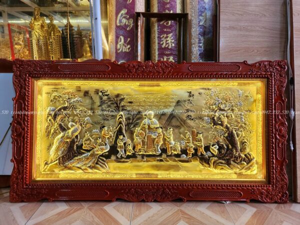 tranh đồng mừng thọ