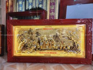 tranh đồng mừng thọ